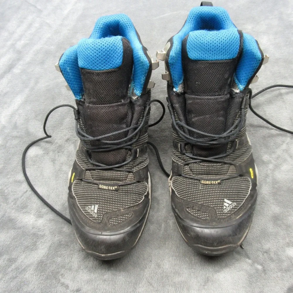 Adidas Women 9 Hiking Boots Black Terrex GoreTex Trail Waterproof Lace-Up Rugged